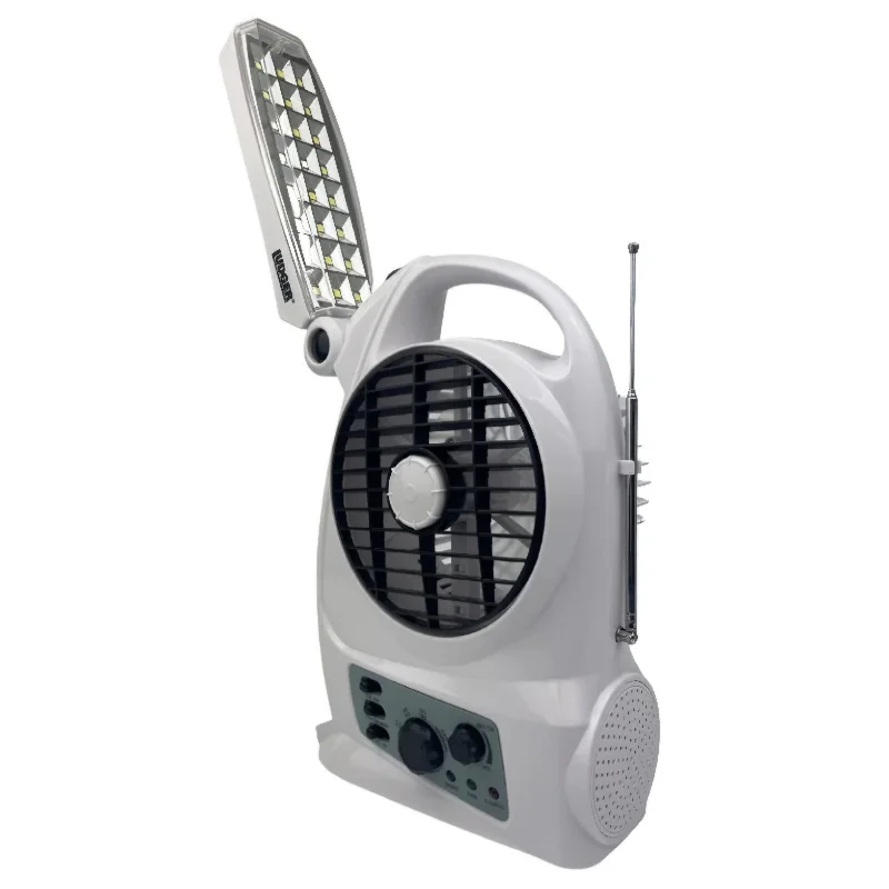 String Lights for Restaurant Outdoor SeatingLudger Rechargeable Fan With Light & Radio 5"