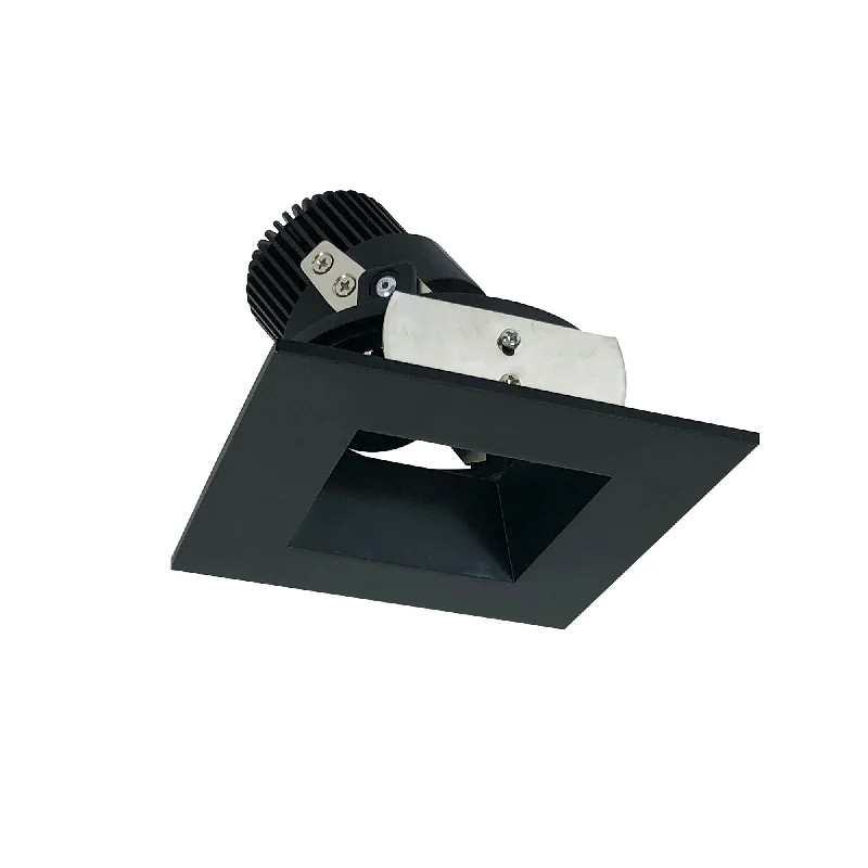 String Lights for Restaurant Outdoor SeatingNora Lighting NIO-4SDSQ35XBB/10 4" Iolite LED Square Adjustable Reflector With Square Aperture, 1000lm / 14W, 3500K - Black Reflector / Black Flange