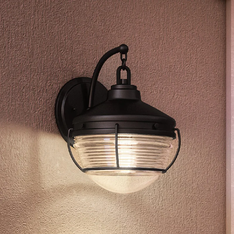Industrial Exit Sign Lighting for Quick EvacuationUEX1051 Nautical Outdoor Wall Sconce 12''H x 9''W, Oil Rubbed Bronze Finish, Telluride Collection