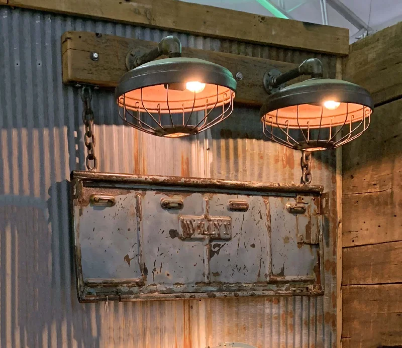 Industrial Wall - Mounted Lighting for Workshop WallsSteampunk Industrial / Willys Tailgate Wall Light / Sconce / Barnwood / Lamp sold