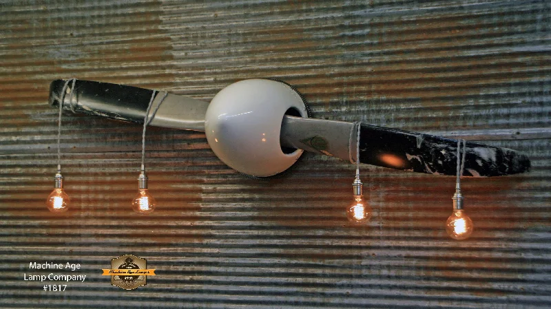 Industrial Exit Sign Lighting for Quick EvacuationIndustrial Steampunk Wall Lamp / Vintage Aviation Airplane Propeller / Wall Sconce / Lamp #1817 sold