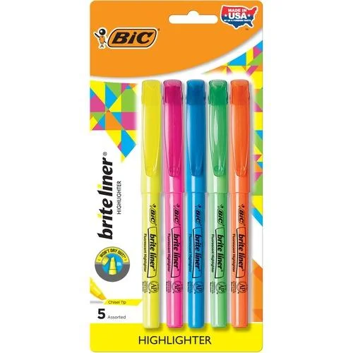 Solar - Powered String Lights for Energy - Saving BackyardsBIC - Bright Liner Grip Highlighters 5 Pcs. Asst. Colors Solar - Powered String Lights for Energy - Saving BackyardsBIC - Bright Liner Grip Highlighters 5 Pcs. Asst. Colors