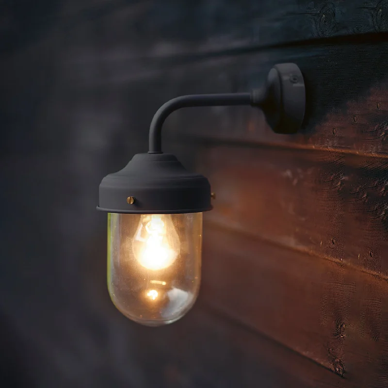 String Lights for DIY Home Decor ProjectsGarden Trading Barn Outdoor Wall Light Carbon