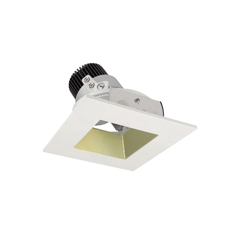 Battery - Operated String Lights for Indoor UseNora Lighting NIO-4SDSQ35QCHMPW 4" Iolite LED Square Adjustable Reflector With Square Aperture, 10-Degree Optic, 800lm / 12W, 3500K - Champagne Haze Reflector / Matte Powder White Flange