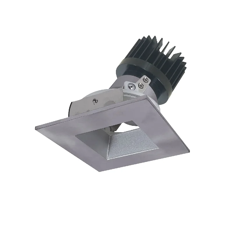 String Lights for Hotel Courtyard LightingNora Lighting NIO-4SDSQ35XHN/HL 4" Iolite LED Square Adjustable Reflector With Square Aperture, 1500lm/2000lm (varies by housing), 3500K  - Haze Reflector / Natural Metal Flange
