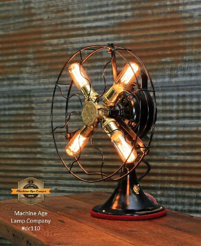 Energy - Efficient Industrial Lighting for Cost - SavingsSteampunk Industrial Fan / GE / Deco / Lamp #DC110