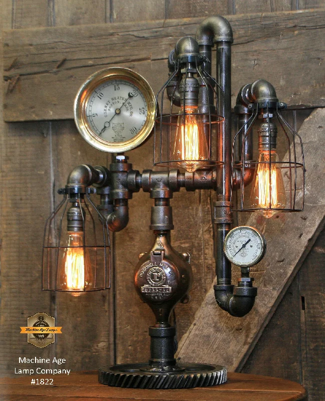 Industrial Lighting with High CRI (Color Rendering Index) for True Color PerceptionSteampunk Industrial Lamp / Shawn Carling / Boston / Steam Gauge / Lamp #1822 sold