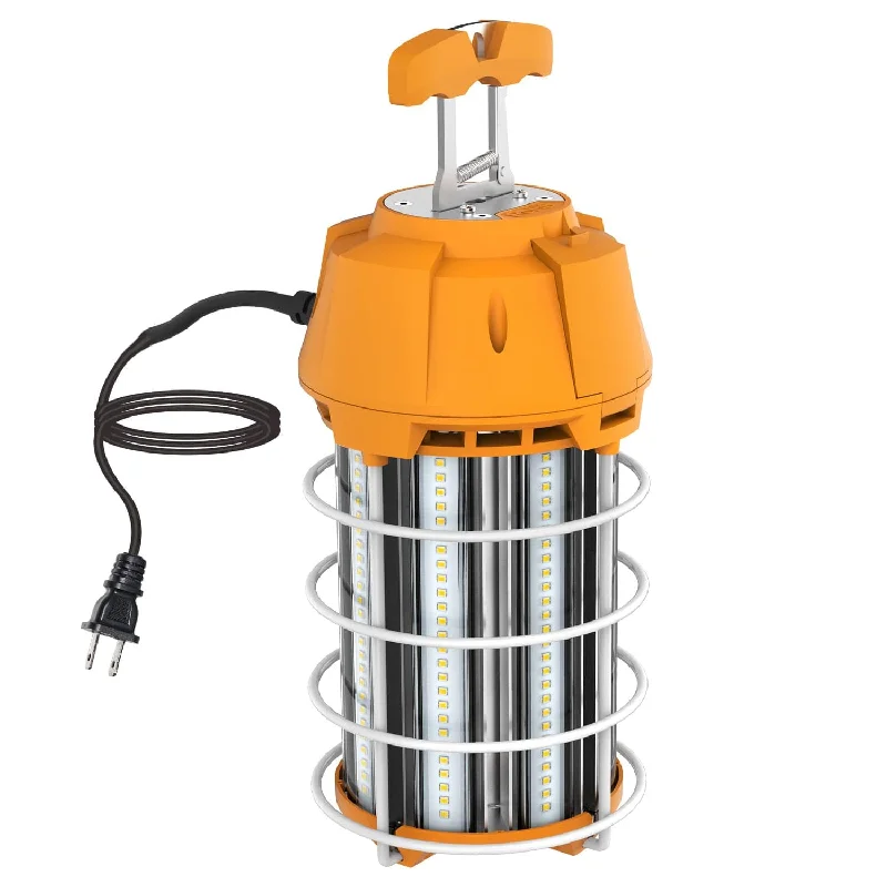 Shock - Resistant Industrial Lighting for Vibrating Machinery Areas150W Portable LED Construction Light - 120V - 600W MH Equal - 5,000K - 15,000 Lm - Daisy-Chain