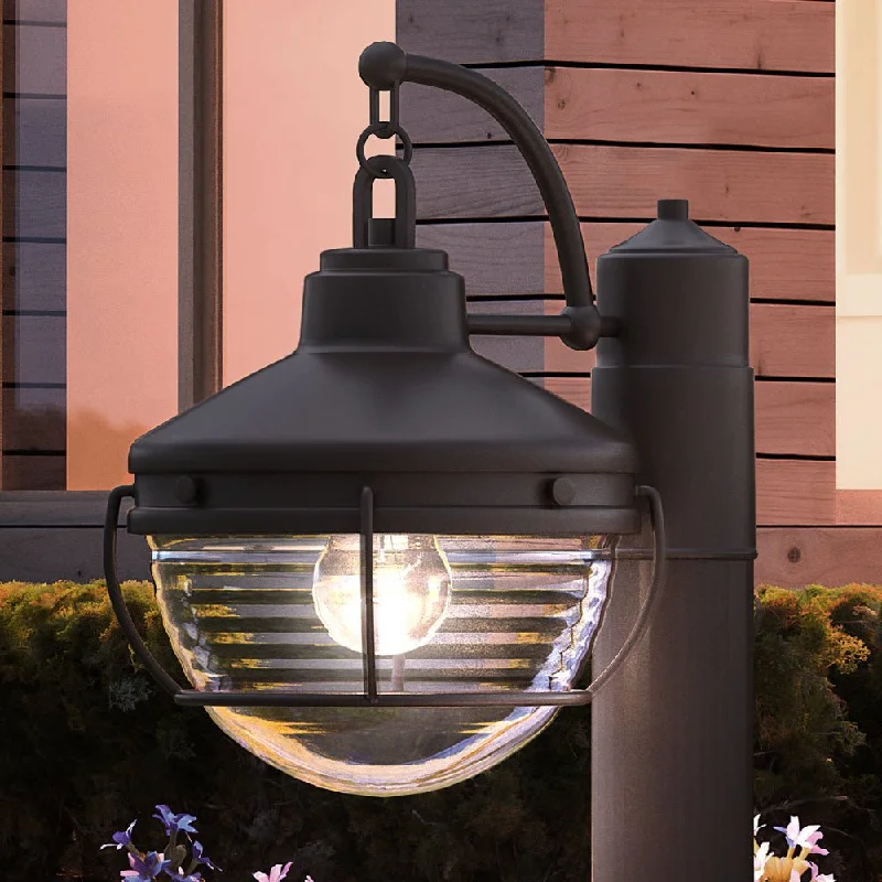 Industrial Lighting for Automotive Manufacturing PlantsUEX1054 Nautical Outdoor Post Light 12''H x 9''W, Oil Rubbed Bronze Finish, Telluride Collection