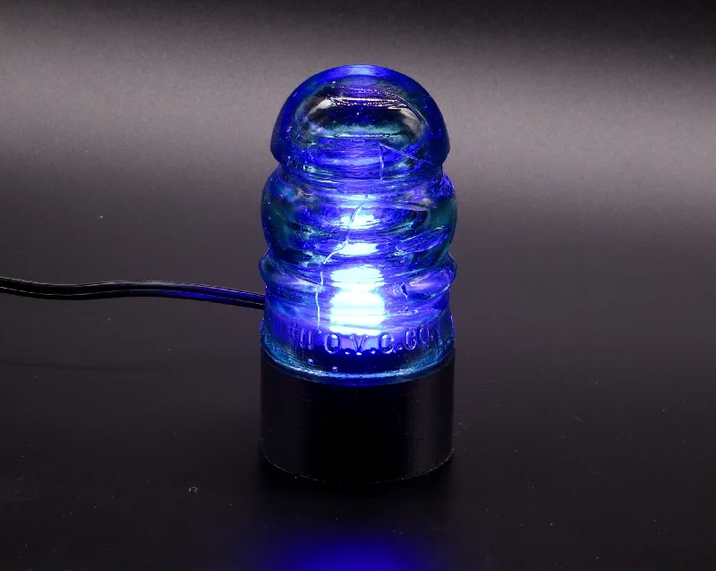 Industrial Emergency Lighting for Safety in FactoriesLamp Base for O.V.G.Co.-#11 "KEG" Glass Insulators, Industrial Lighting, Man Cave Decor