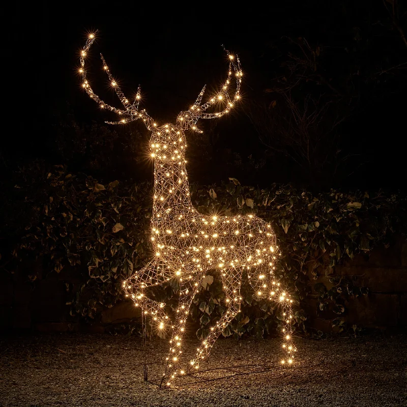 Battery - Operated String Lights for Indoor Use2m Studley Rattan Stag Dual Colour LED Light Up Reindeer