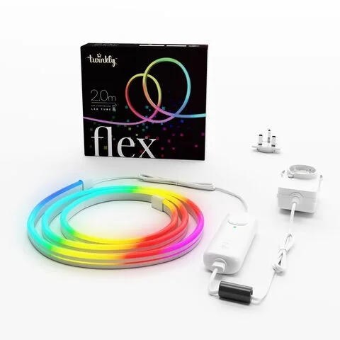 String Lights for Hotel Courtyard Lighting2m 192 LED Twinkly Flex Smart App Controlled Neon Light Multi Coloured