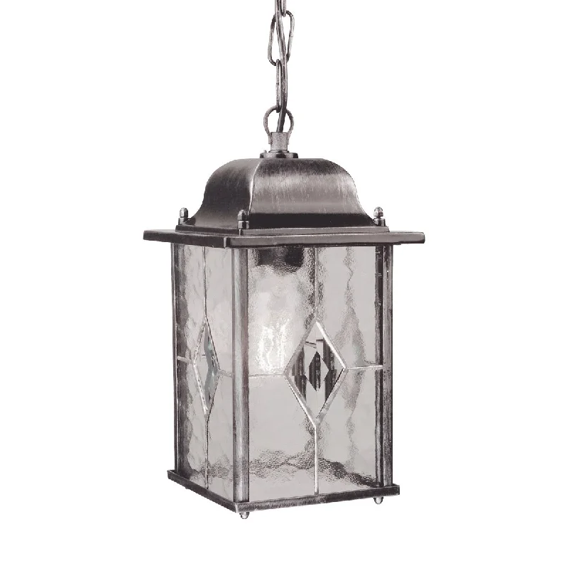 Wexford 1 Light Chain Lantern - Black/Silver IP23 E27