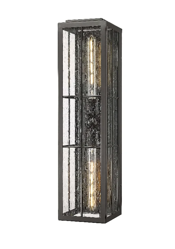 Energy - Efficient Industrial Lighting for Cost - SavingsJaxson Outdoor Wall Sconce - Powder Coated Black - Clear Seeded Glass - 6.5in. Extension - E26 Medium Base