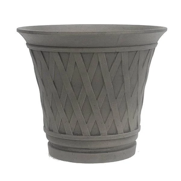 String Lights for Hotel Courtyard LightingLightweight Lattice Planter - Grey - 16-inch