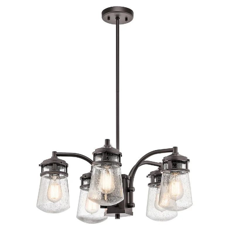 Lyndon 5 Light Outdoor Chandelier - Architectural Bronze IP44 E27