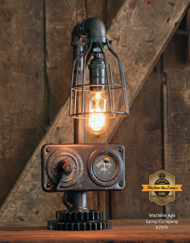 Industrial Lighting for Chemical PlantsSteampunk Industrial / Antique Ford Model T Dash / Automobile / Automotive / Gear / Lamp #2505