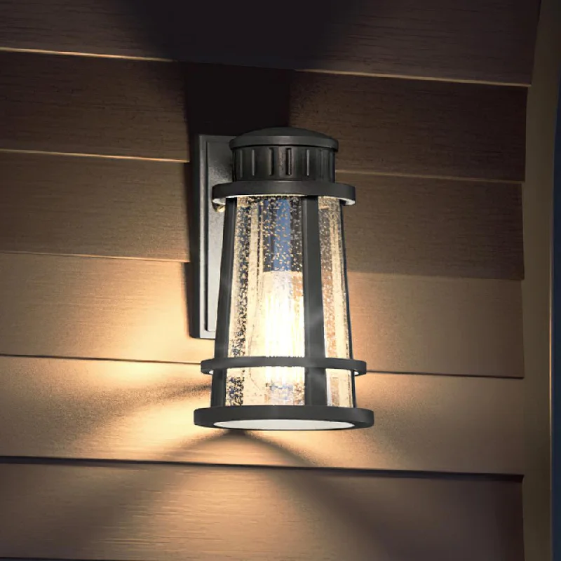 Industrial Lighting for Woodworking FactoriesUQL1581 Tudor Outdoor Wall Sconce 9.5''H x 5.75''W, Natural Black Finish, Westcliffe Collection
