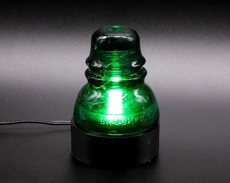 Industrial Lighting with High CRI (Color Rendering Index) for True Color PerceptionLamp Base for Brookfield CD152 Glass Insulators, Industrial Lighting, Man Cave Decor