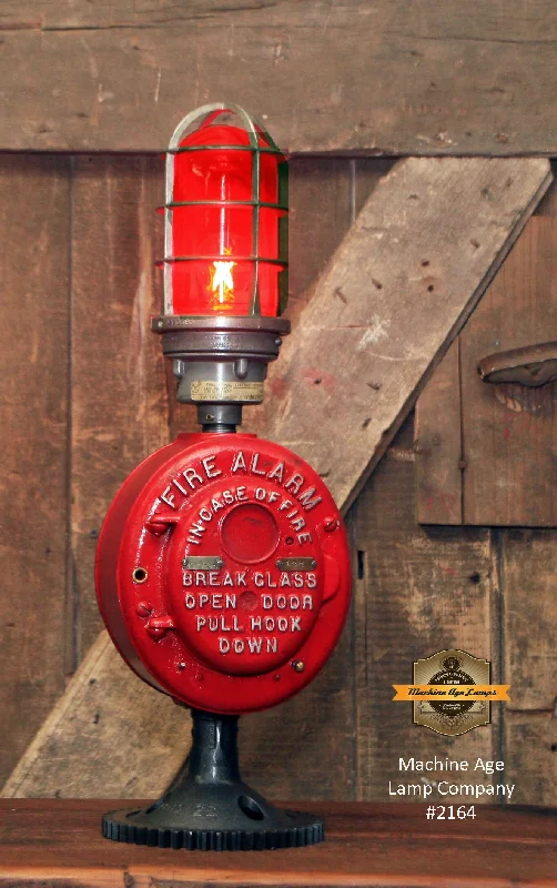 Industrial Lighting for Woodworking FactoriesSteampunk Industrial / Antique Fire Call Box / Fireman / Gear / Lamp #2164 sold