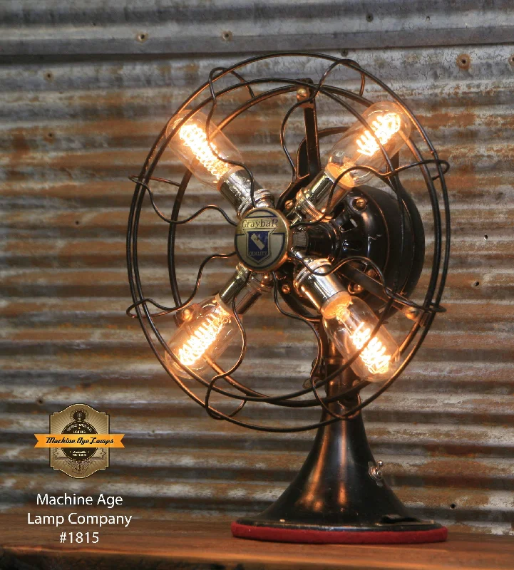 Industrial Lighting with High CRI (Color Rendering Index) for True Color PerceptionSteampunk Industrial Fan Lamp / Antique GrayBar "General Electric"  Fan  / Lamp #1815 sold
