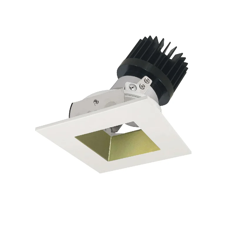 String Lights for Hotel Courtyard LightingNora Lighting NIO-4SDSQ30XCHMPW/HL 4" Iolite LED Square Adjustable Reflector With Square Aperture, 1500lm/2000lm (varies by housing), 3000K - Champagne Haze Reflector / Matte Powder White Flange