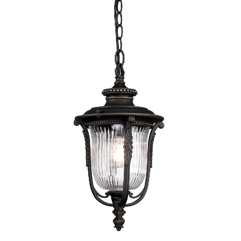 Luverne 1 Light Medium Chain Lantern - Rubbed Bronze IP23 E27