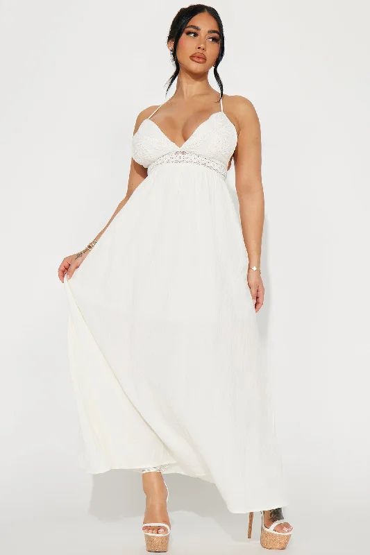 Beach Vacation Maxi Dress - Cream