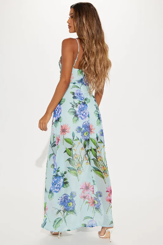 Blossom Beauty Maxi Dress - Blue