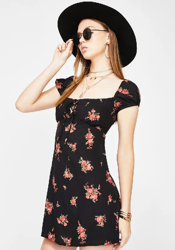 Gavel Floral Mini Dress