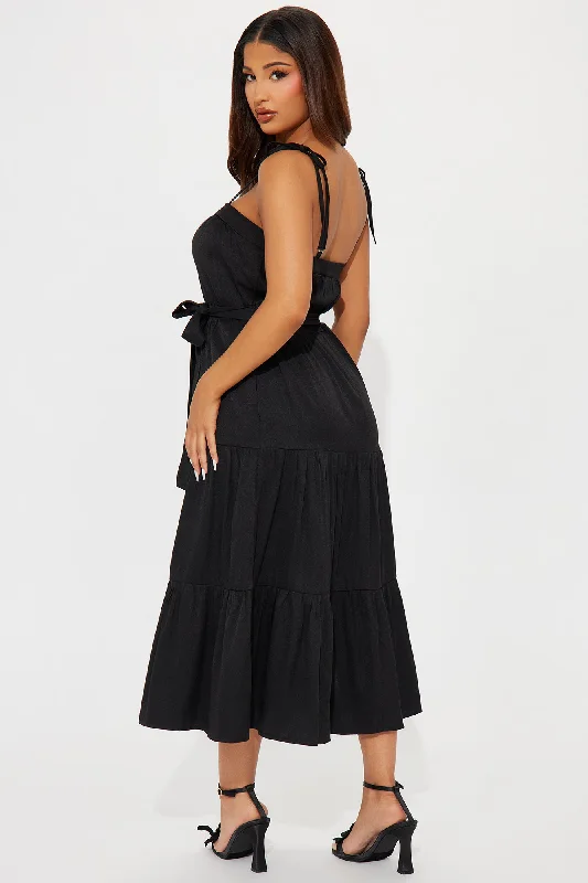 Marilynn Midi Dress - Black