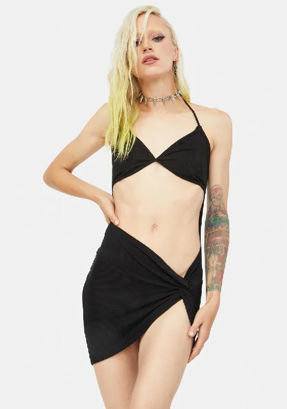 Noir Don’t Hurt Yrself Cut Out Mini Dress