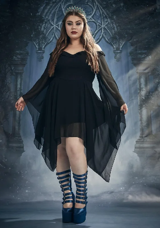 Plus Sinister Sorceress Off The Shoulder Dress