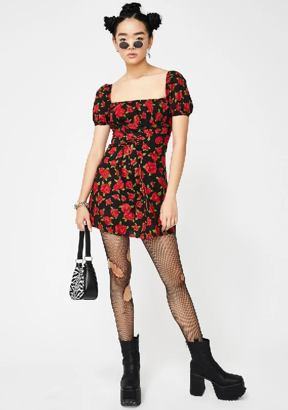 Roaming Rose Ruzenta Mini Dress