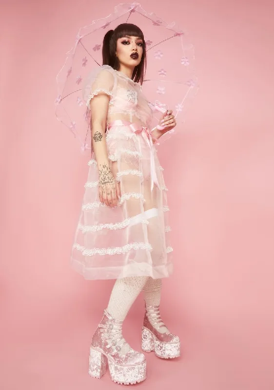 Social Whirl Organza Tea Dress