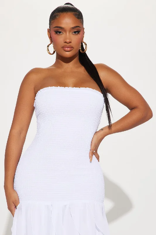 Stella Chiffon Maxi Dress - White