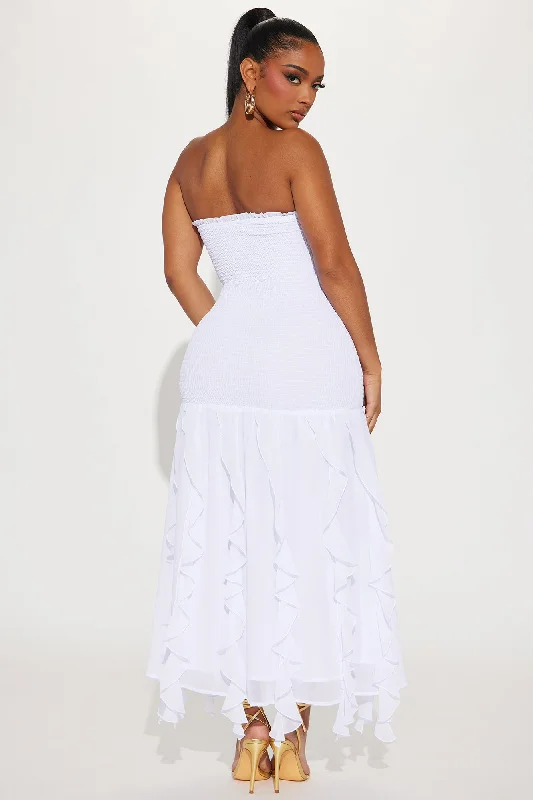 Stella Chiffon Maxi Dress - White