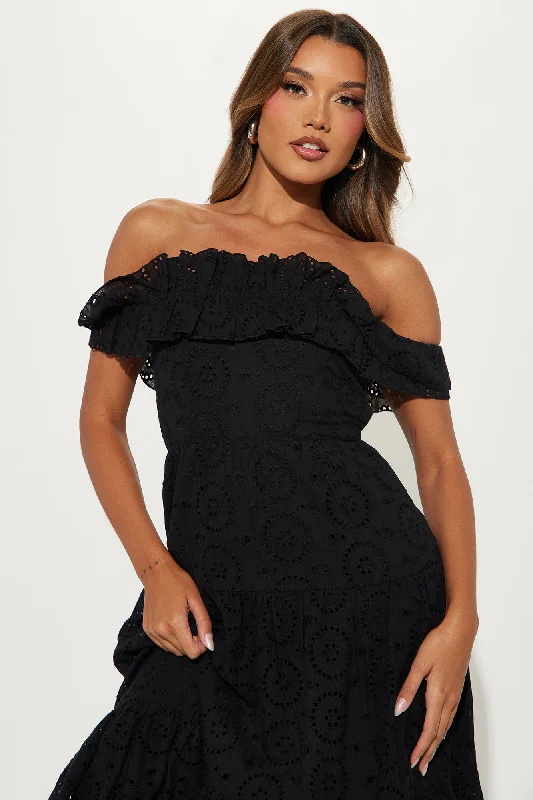 Stephanie Tiered Maxi Dress - Black