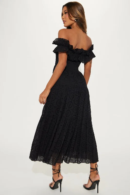 Stephanie Tiered Maxi Dress - Black