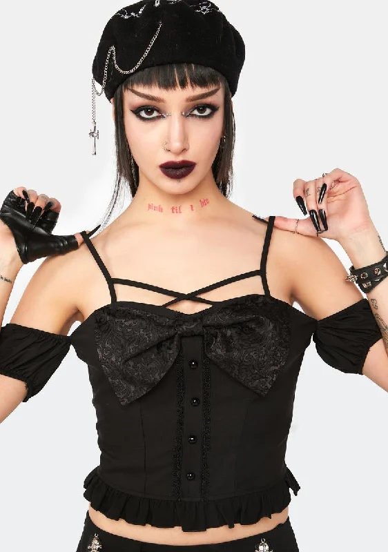 Gothic Cold Shoulder Top