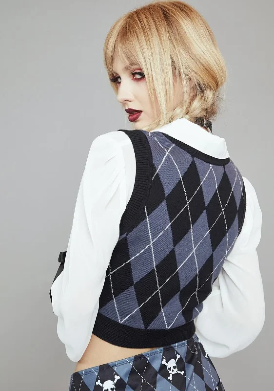 Uncharm School Argyle Sweater Vest