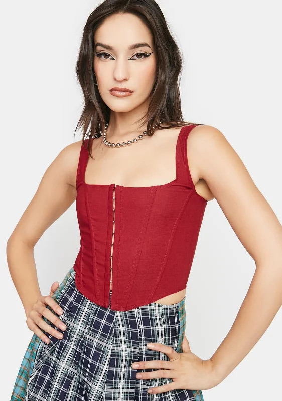 Wine In My Pocket Corset Top