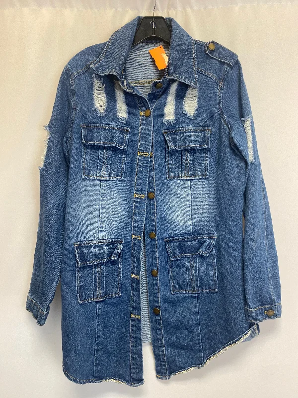 Jacket Denim By Clothes Mentor  Size: L