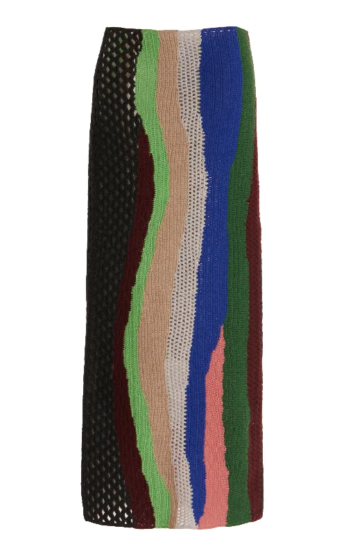 Fatima Crochet Skirt in Multi Cashmere