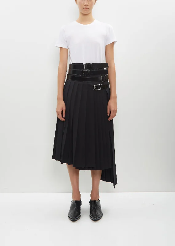 Belted Pleat Skirt