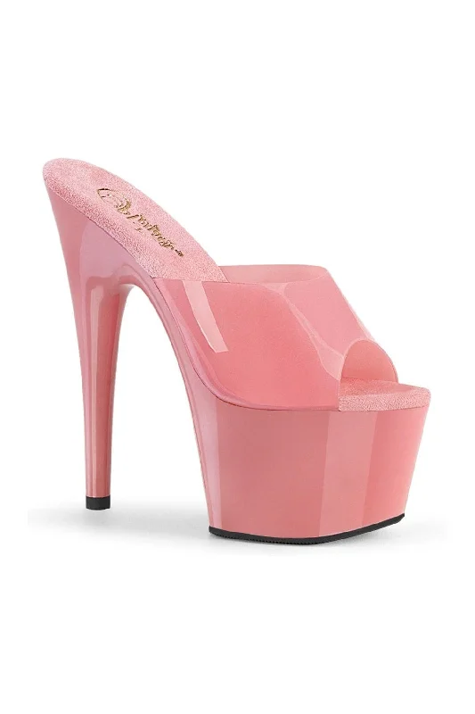 ADORE-701N Exotic Slide | Pink Faux Leather