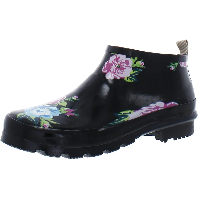 Womens Pull On Lug Sole Ankle Boots