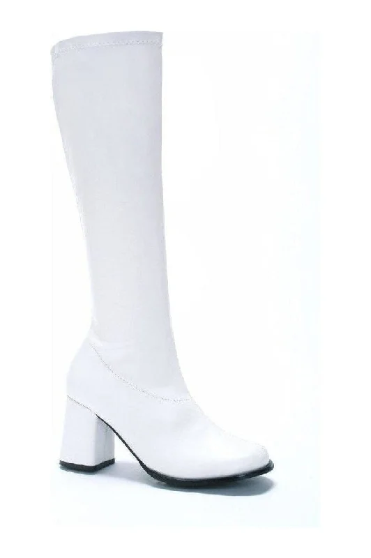 GOGO-W Costume Boot | White Patent