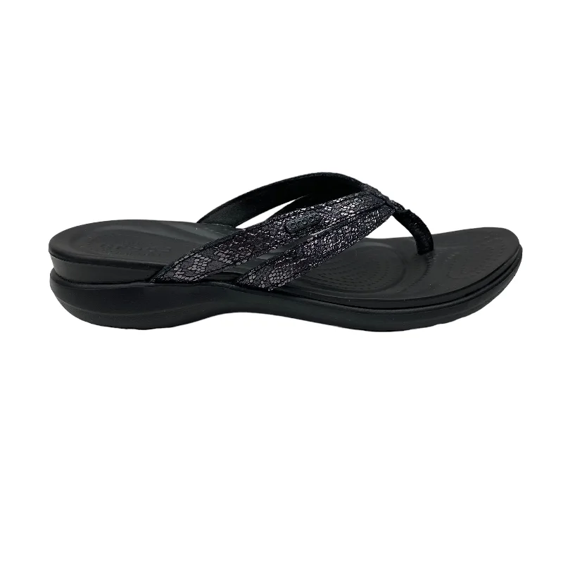 BLACK SANDALS FLIP FLOPS by CROCS Size:9