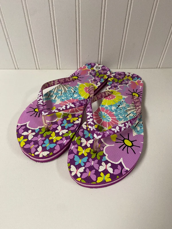 Sandals Flip Flops By Vera Bradley In Purple, Size: 10